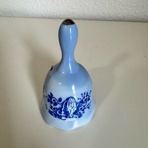 1979 Spencer‎ Gufts Blue and White Praying Hands Ceramic Bell